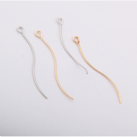 4-10kim có móc chữ S làm hoa tai dài 40mm loại tốt