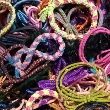 5-10 Dây thun cột tóc nhiều màu ngẫu nhiên