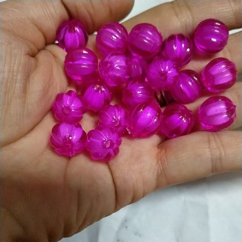 10-50gam hạt nhựa trái khế 12mm hồng tươi