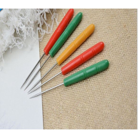 cây dùi mũi nhọn, dụng cụ lấy dấu cán nhựa trên chất liệu gỗ , nhưa, giáy, da