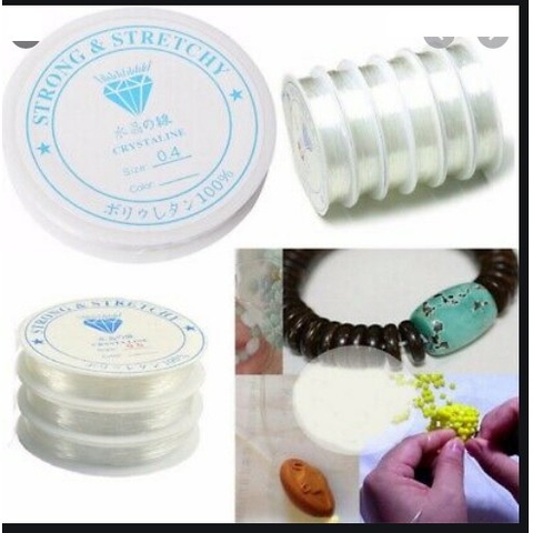 dây cước thun trong , dây gân xỏ vòng hạt đủ size 0.4-0.5-0.6-0.7-0.8-1mm