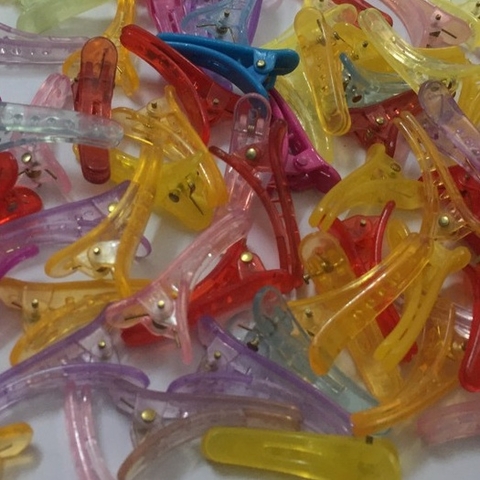 gói 10 cái kẹp mái nhựa cho bé size 3.2cm