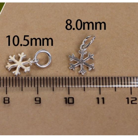 mặt bông tuyết bạc 925 size 8x10.5mm