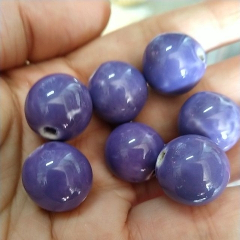 5 viên gốm sứ màu tím 16mm