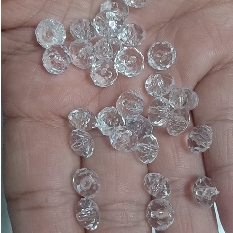 10-25-50gam hạt nhựa bánh cam màu trắng size 8mm