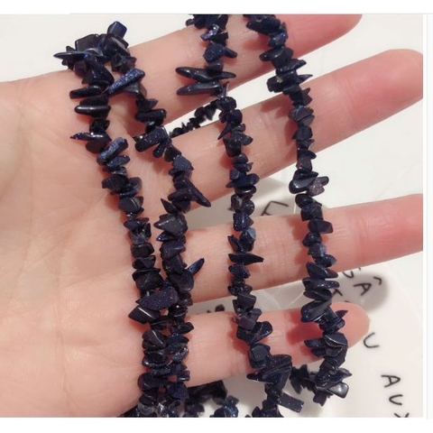 Đá kim sa xanh vụn dây dài 20/40/80cm