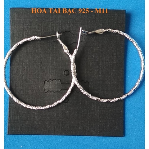 hoa tai tròn bạc 925 -M11