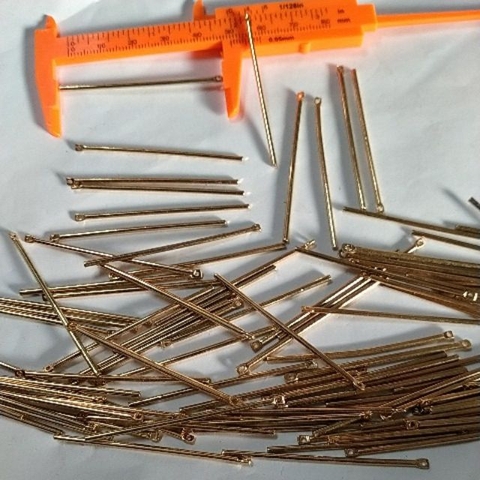 10 que nối làm hoa tai dài 5cm màu vàng MH2335-2