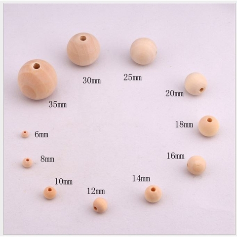 100gam Hạt gỗ kem tự nhiên đủ size 4mm-6mm-8m10mm-12mm-14mm-16mm-18mm-20mm-25mm-30mm-35mm-40mm
