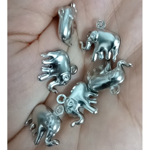 1 mặt dây chuyền inox không rỉ hình con voi 14x15mm