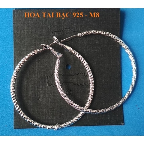 hoa tai bạc 925 sale rẻ -M8