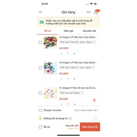 combo 20 món nguyên liệu hạt các loại như hình