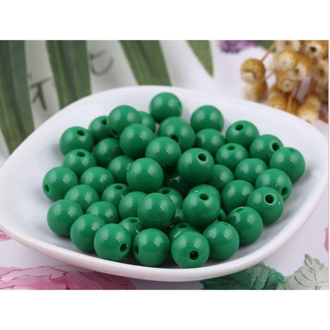 10-25-50gam hạt nhựa Xanh lá đậm size 8/10/12/14/16/18/20mm