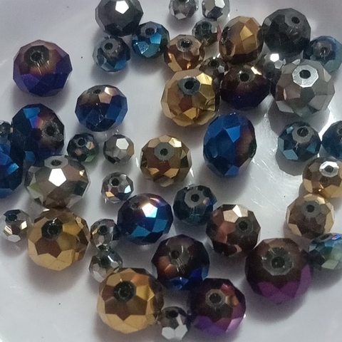 Gói 50gam pha lê ánh cừ hỗn hợp 6-12mm