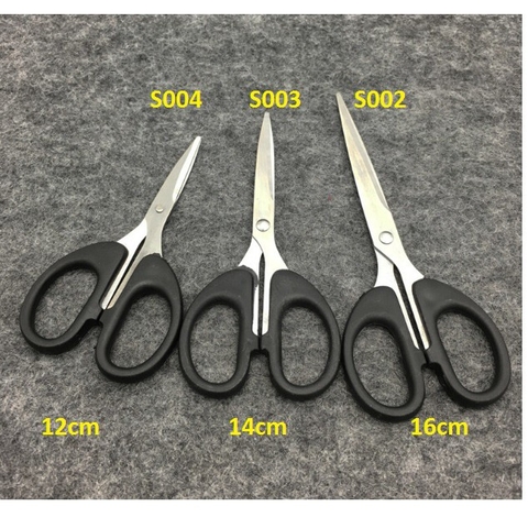 Kéo văn phòng, cắt giấy làm thủ công thép không rỉ 12/14/16cm S002-S003-S004