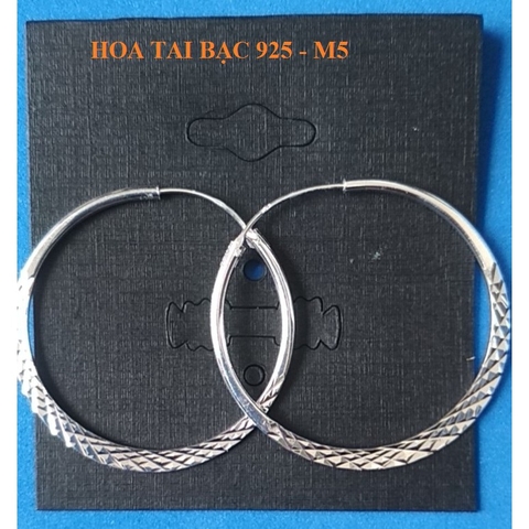 Hoa tai bạc 925 sale rẻ - M5
