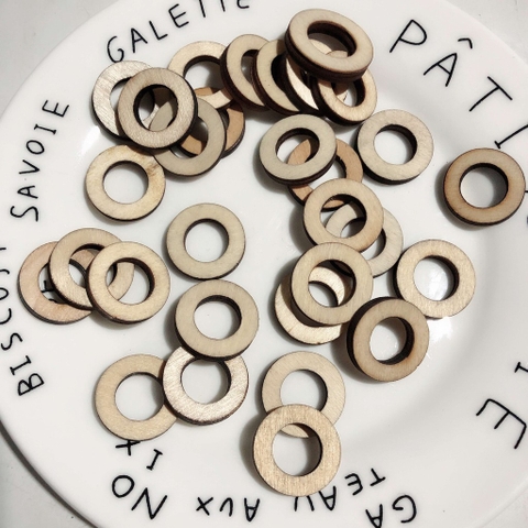 Gói 50-100 cái vòng gỗ đường kính 2cm