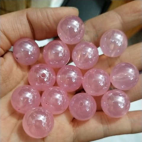 25gam Hạt nhựa hồng bóng size 16mm