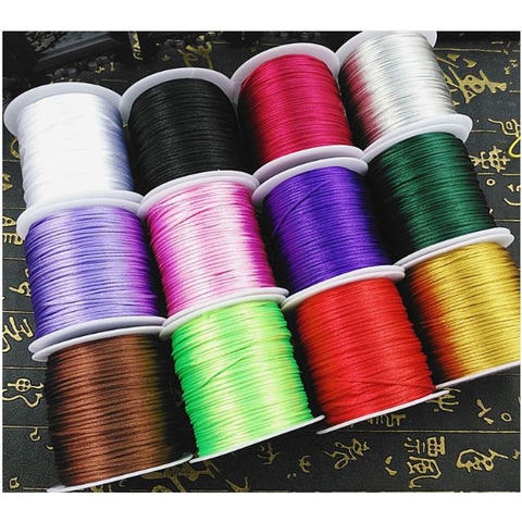 Cuộn 30-100m dây tim 2.5m Đài Loan hàng nhập khẩu loại đẹp nhiều màu để chọn, dây đan vòng tay, dây thắt vòng,vòng cổ