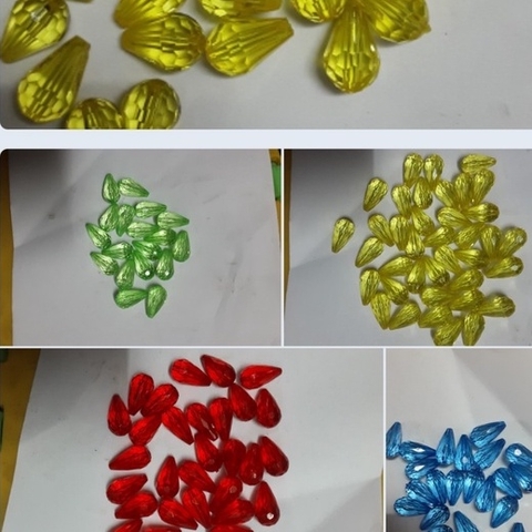 gói 25gam hạt nhựa hình giọt nước size 10x18mm