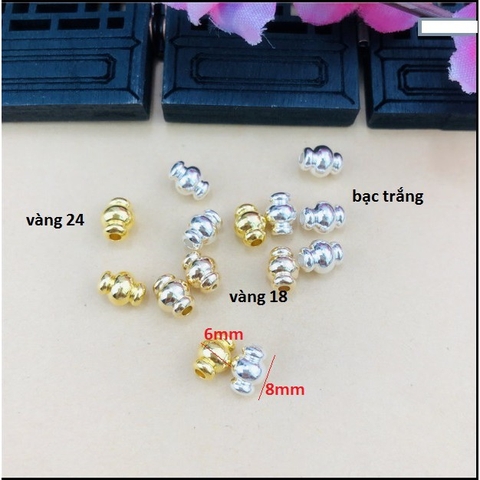 5-10 viên charm hồ lô 6x8mm, lỗ xỏ 1.7mm (p160-4) mix vòng tay, vòng cổ, trang sức, trang trí handmade