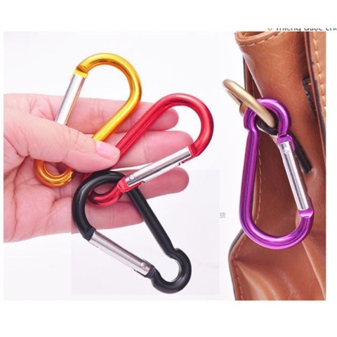 Móc khóa carabiner hình bầu chữ D (p168-3) , móc khóa chai nước, khóa ba lô, khóa hợp kim nhôm ,khóa nhanh