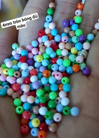 1kg hạt nhựa 4mm nhiều màu