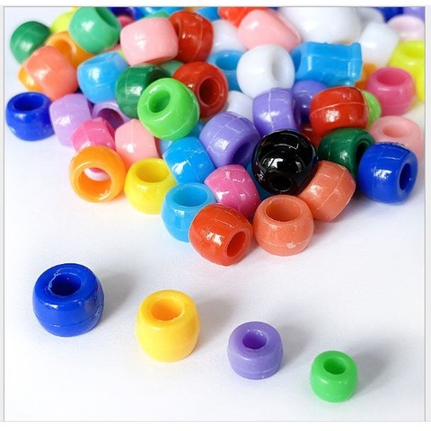 10-50gam hạt nhựa hình trụ lỗ xỏ lớn đủ size 4.3x5.5mm, 4.2x6.8mm,6x8mm, 6x9mm (p117-47/48/49/51)