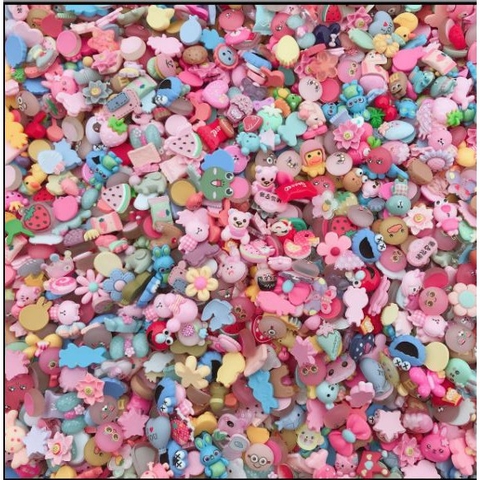 25-100gam-O74- Miếng patch đủ kiểu 1-3cm làm cột tóc, dây chuyền, đồ chơi cho bé