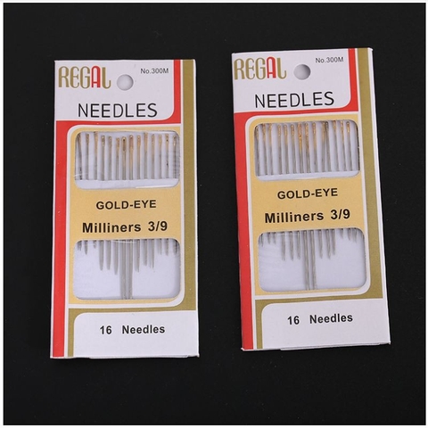 Bộ 16 cây kim may tay đuôi vàng đủ size