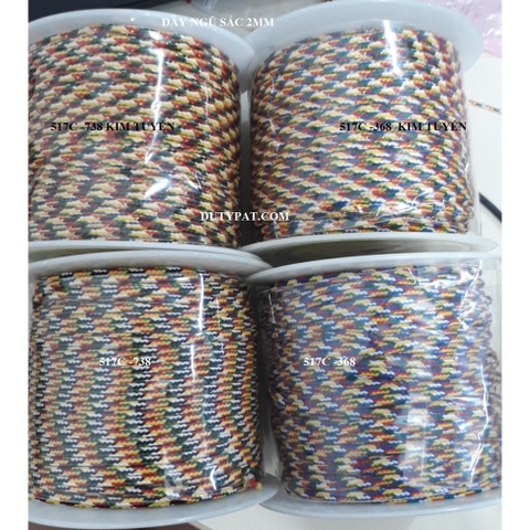 CUỘN 50M DÂY CHỈ NGŨ SẮC MAY MẮN SIZE 2MM-MÃ 517C