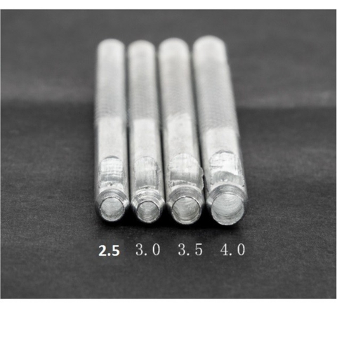 Dụng cụ đục lỗ tròn thủ công đường kính lỗ 2.5/3/3.5/4mm  cho da, vải, giấy, silicon, carton