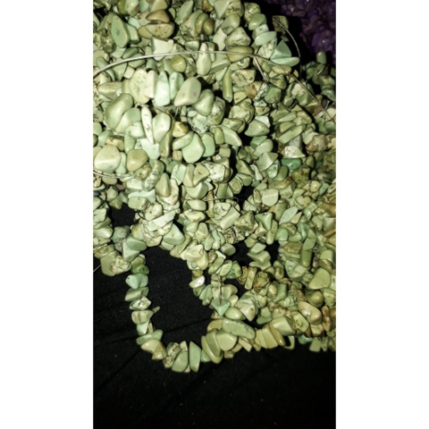 Đá ngọc lam vụn xanh lơ dây 20/40/80cm thiên nhiên làm trang sức handmade