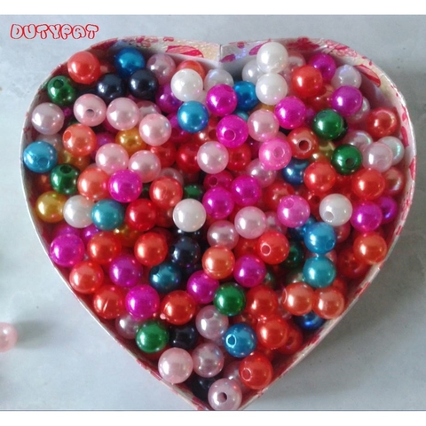 1KG NGỌC TRAI NHỰA 6ly CÓ LỖ XỎ ĐỦ MÀU