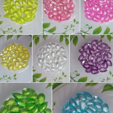 10-25-50gam hạt nhựa hình giọ nước dẹp size 12x20mm