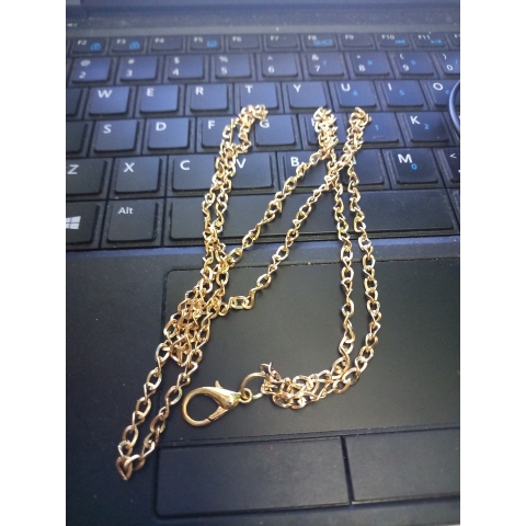 DC01- dây chuyền xoắn 4mm dài 90cm vàng 18