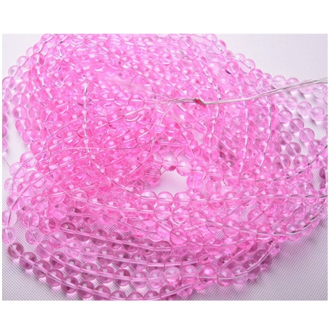 0.5kg hạt đá nhân tạo màu hồng tươi size 8-10mm