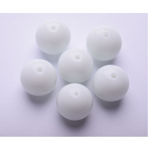 1kg Hạt đá thủy tính màu trắng sữa làm vòng size 8-10-12mm