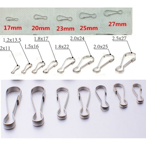 10 móc khóa dạng dài size 15-23mm