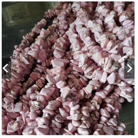 Đá ngọc lam vụn Hồng nhạt dây 20/40/80cm thiên nhiên làm trang sức handmade