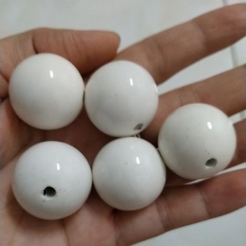 3viên gốm sứ trắng 24mm