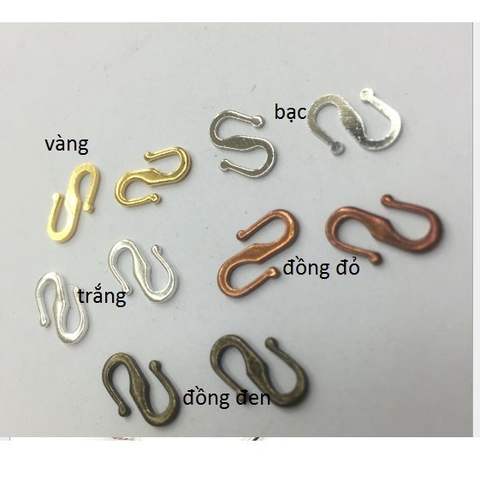 gói 5-10 cái khóa chữ S 8 * 11mm, khóa vòng cổ, khóa vòng đeo tay, khóa phẳng