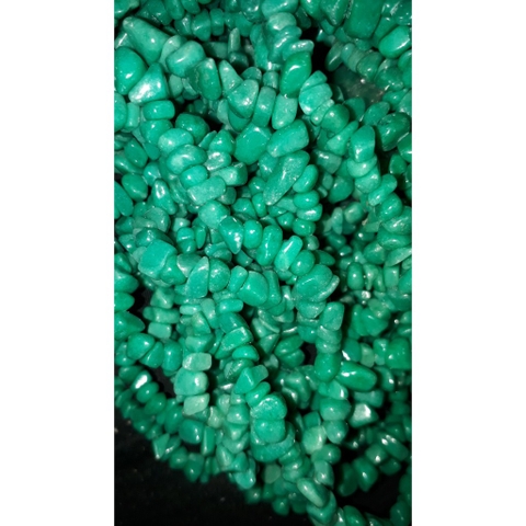 Đá vụn xanh ngọc dây 20/40/80cm thiên nhiên làm trang sức handmade