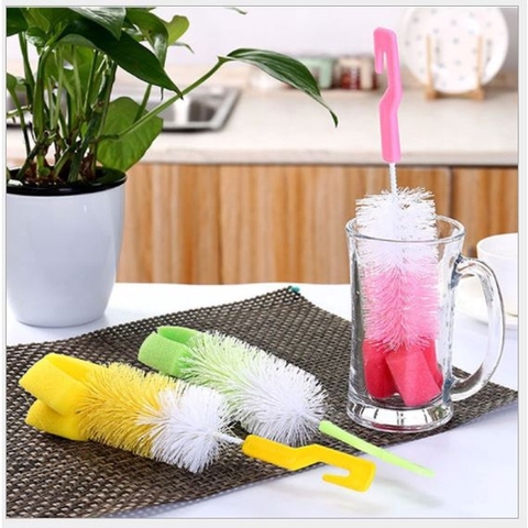 cọ rửa ly, rửa bình sữa có đầu mút xốp