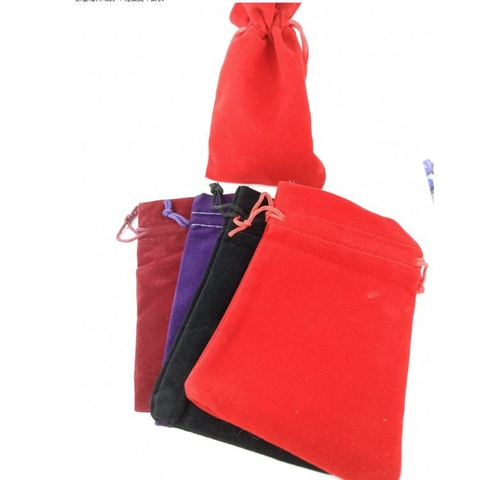 Gói 10 Túi nhung đựng trang sức đủ màu 10x14mm