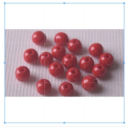 25-100gam hạt đá nhân tạo thủy tinh đỏ đục 6-8mm