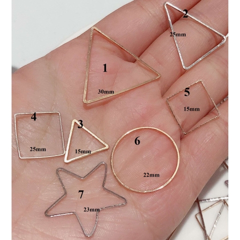 10 cái mẫu khuôn các hình làm hoa tai bằng đồng