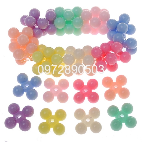 10-50gam hoa 4 cánh 13.5mm phù hợp có lỗ xỏ làm vòng tay, vòng cổ