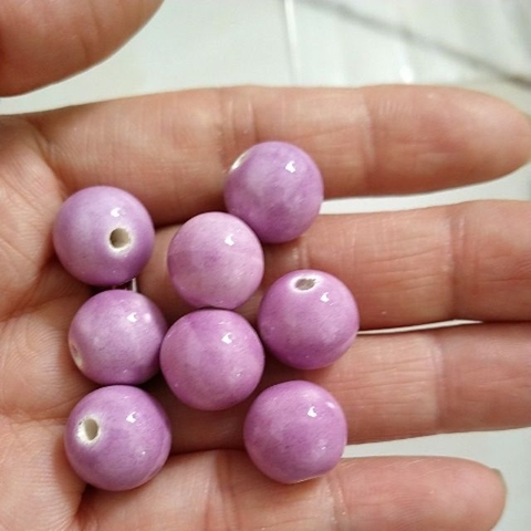 5 viên đá gốm sứ tím 12mm