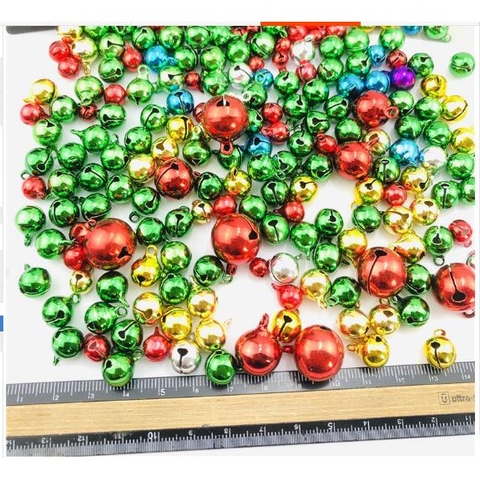 Gói 10 chuông tròn đủ màu size 6-10mm làm trang sức, trang trí (P160-34)